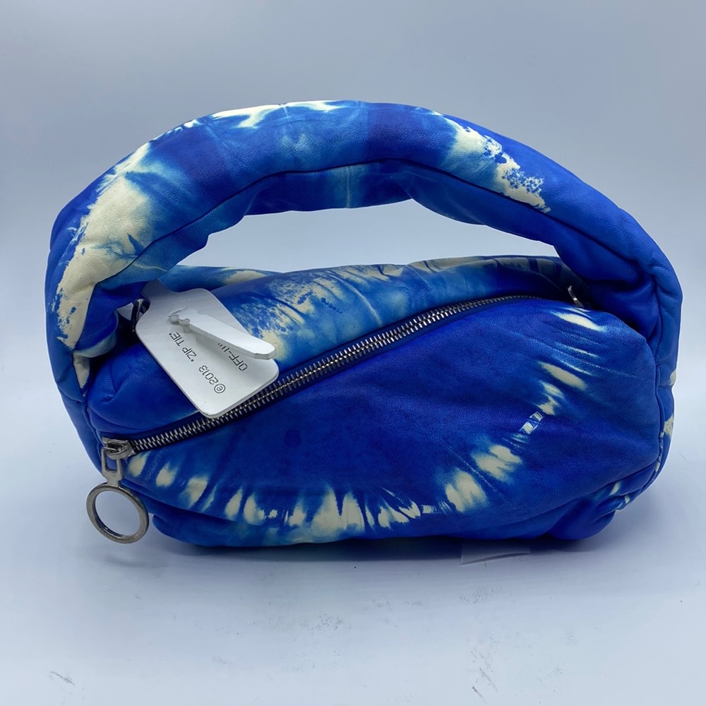 OFF-WHITE
Pump Pouch Handbag  In‎ Blue And Beige Leather